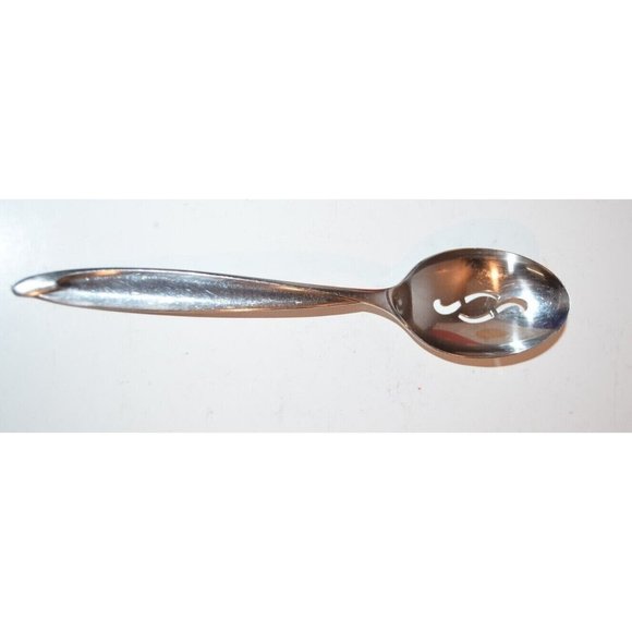 International Deluxe AMERICANA slotted Pierced Serving Spoon  8 1/2"  Stainless - Picture 1 of 5